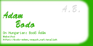 adam bodo business card